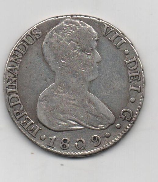 ESPAÑA FERNANDO VII DEL AÑO 1809 DE 8 REALES